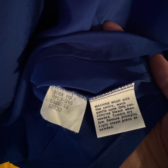 Vintage Sophisticates by Pendleton Petite Button Down Blouse Size 16 Blue - Picture 12 of 14